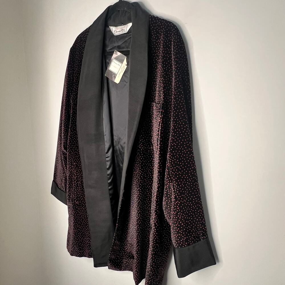 Christian Dior Vintage Men's Velvet Sport Coat Size Medium - Picture 7 of 10